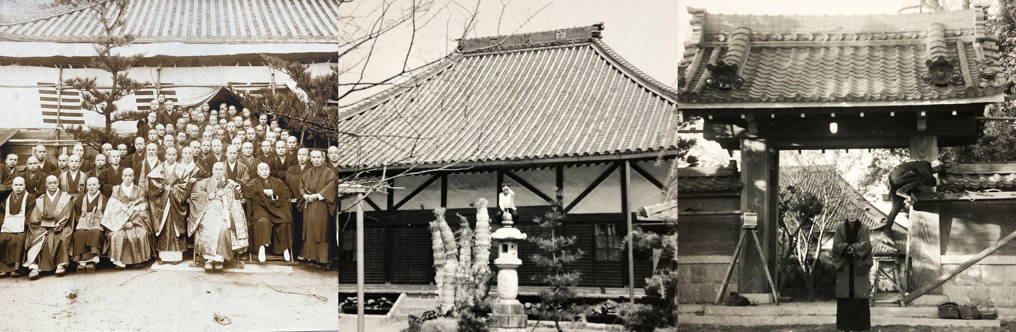 昭和2年の授戒会と昭和初期の本堂と山門